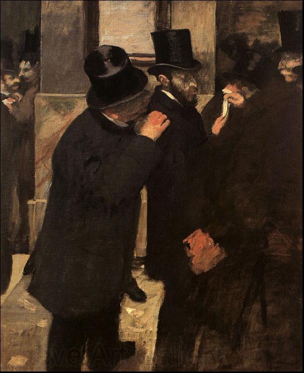 Edgar Degas At the Stock Exchange Norge oil painting art
